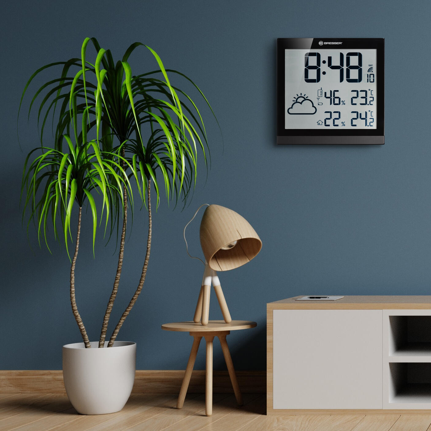 Station météo et pendule murale BRESSER ClimaTemp JC 7/7