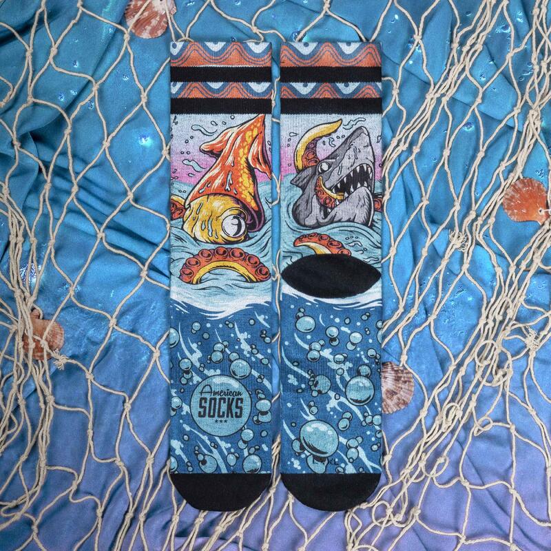 Calcetines divertidos para deporte American Socks Seamonsters - Mid High