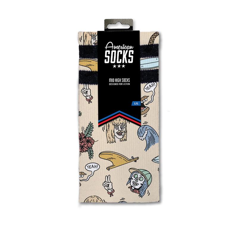 Calcetines divertidos para deporte American Socks Stinky Surfer - Mid High