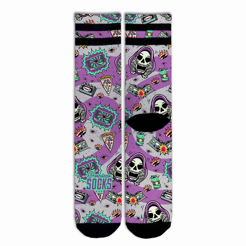 Calcetines divertidos para deporte American Socks Horror Time - Mid High