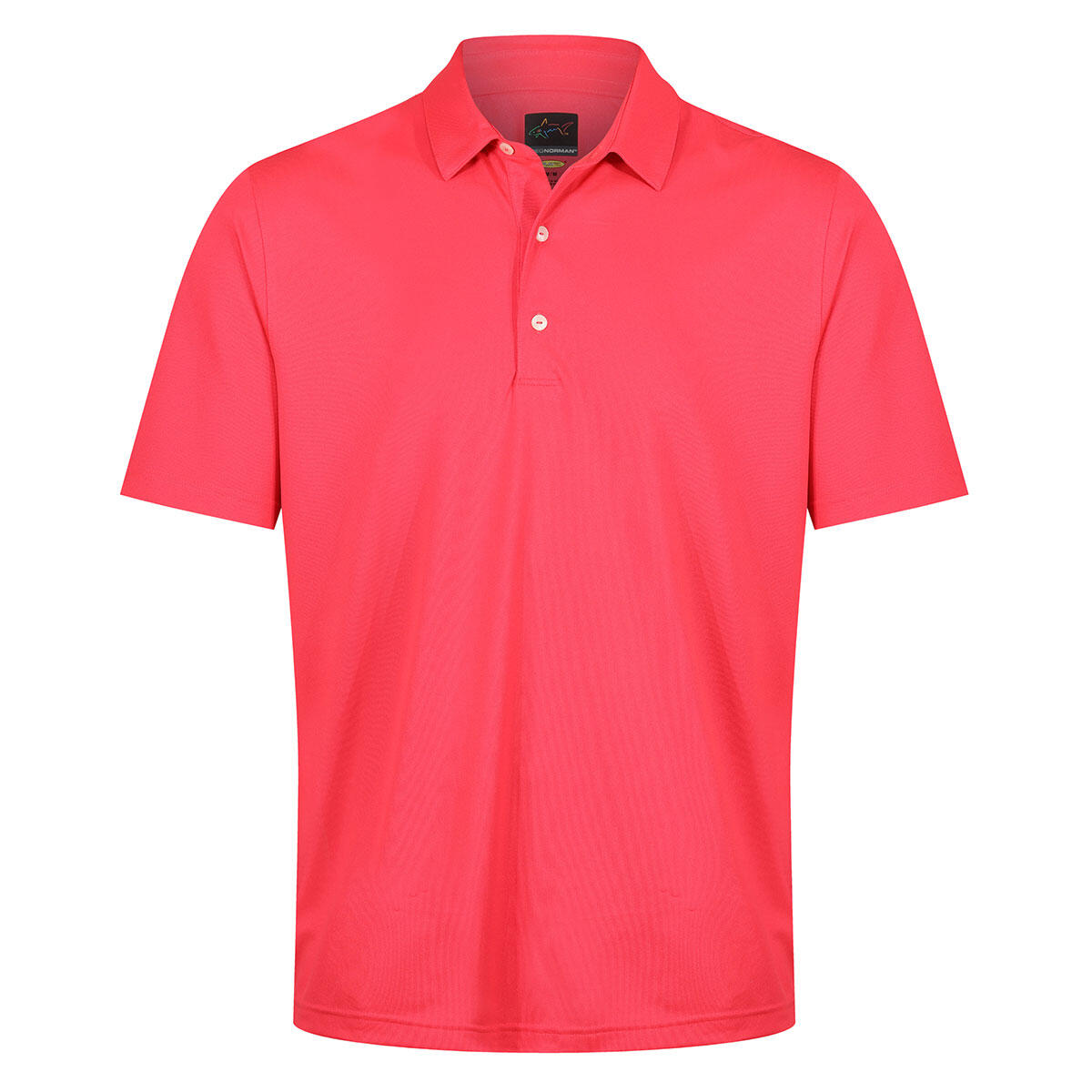 GREG NORMAN Greg Norman Mens Neck Logo Stretch Golf Polo Shirt