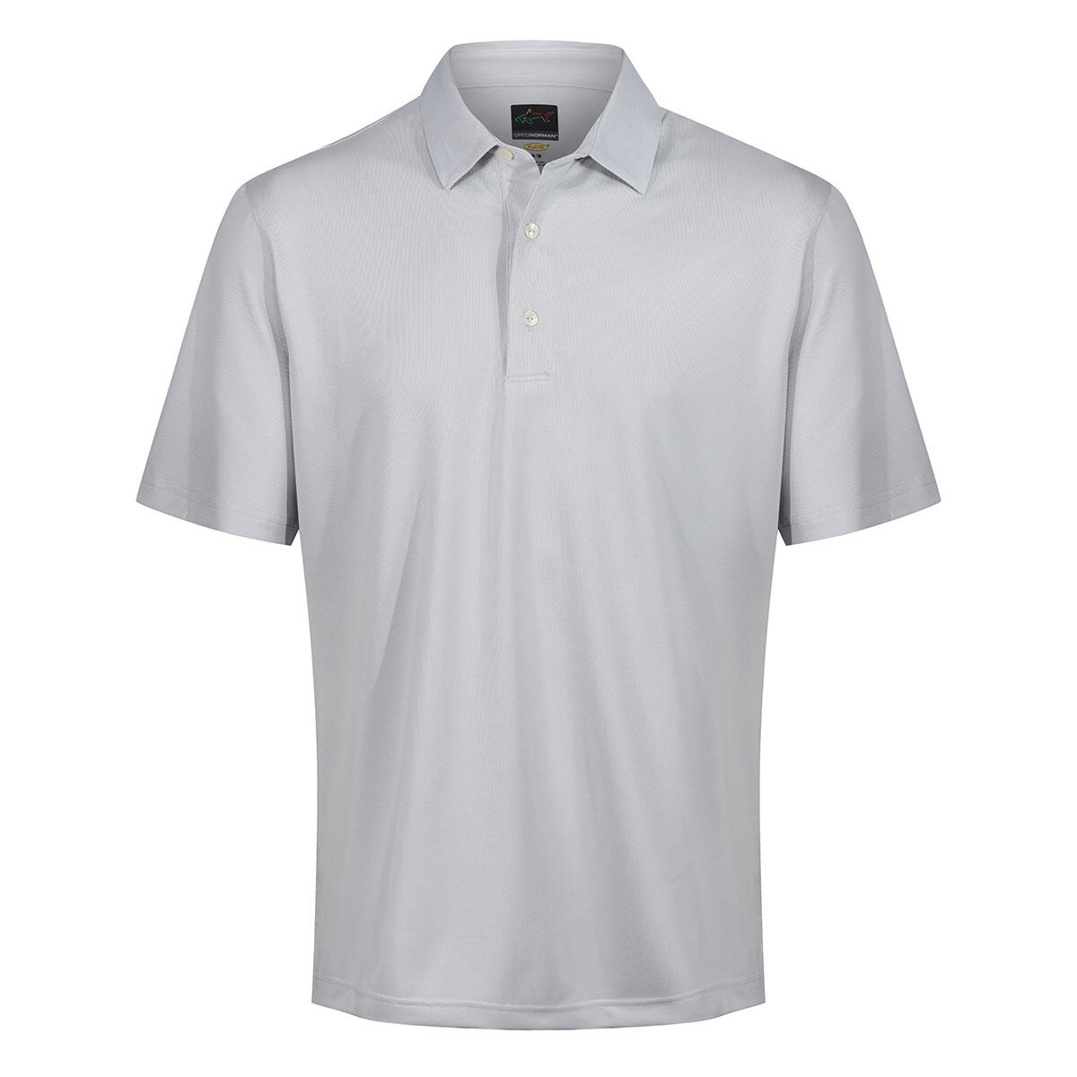Greg Norman Mens Neck Logo Stretch Golf Polo Shirt 1/4
