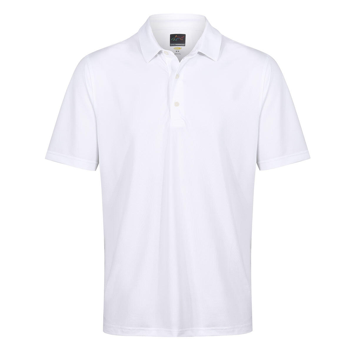 GREG NORMAN Greg Norman Mens Neck Logo Stretch Golf Polo Shirt