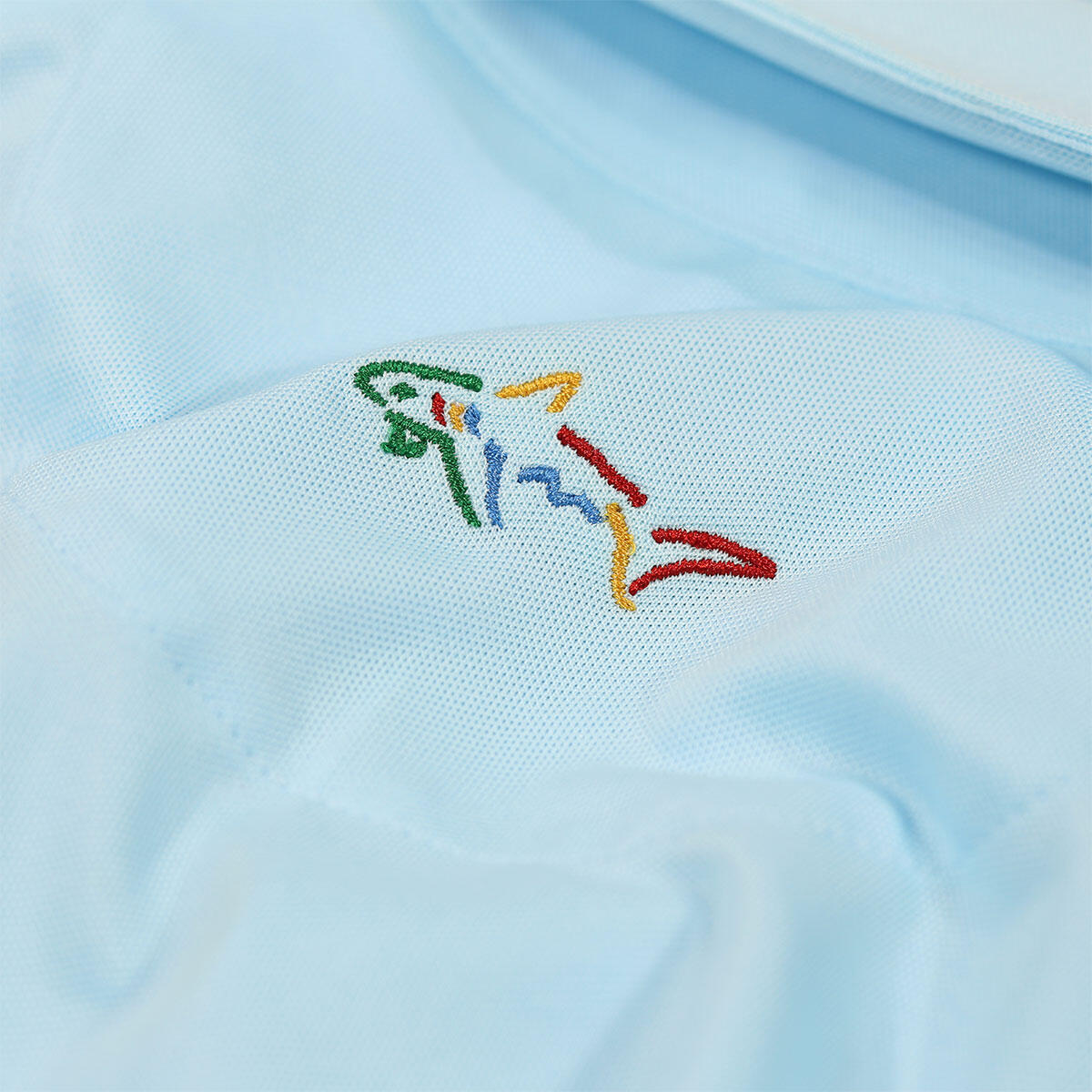 Greg Norman Mens Neck Logo Stretch Golf Polo Shirt 3/4