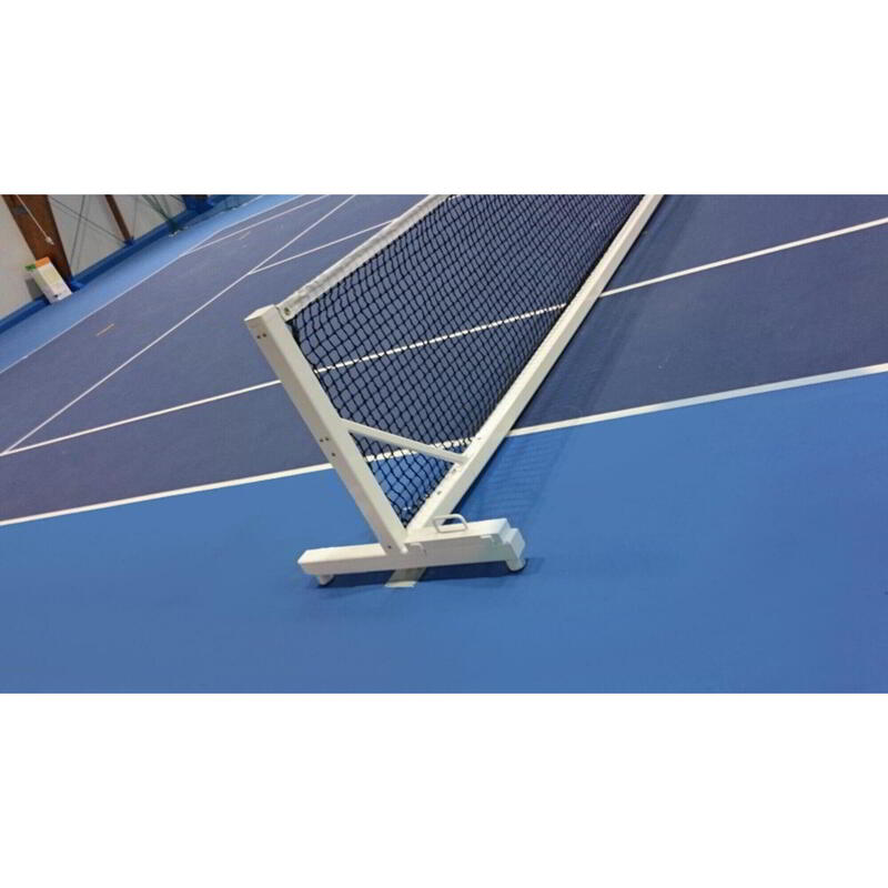 Transportable Tennispfosten aus verzinktem Stahl