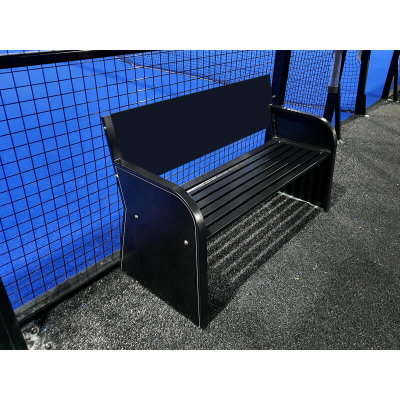 Banc en acier électrozingué noir mat