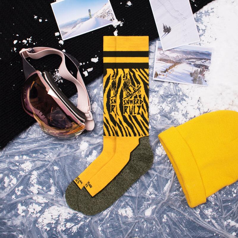 Calcetines divertidos para deporte American Socks Snowboard Rules - Snow Socks