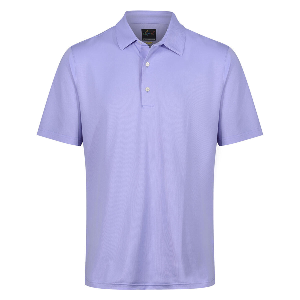 GREG NORMAN Greg Norman Mens Neck Logo Stretch Golf Polo Shirt