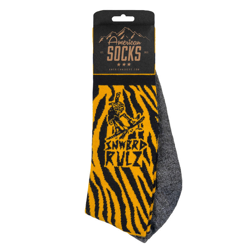 Calcetines divertidos para deporte American Socks Snowboard Rules - Snow Socks