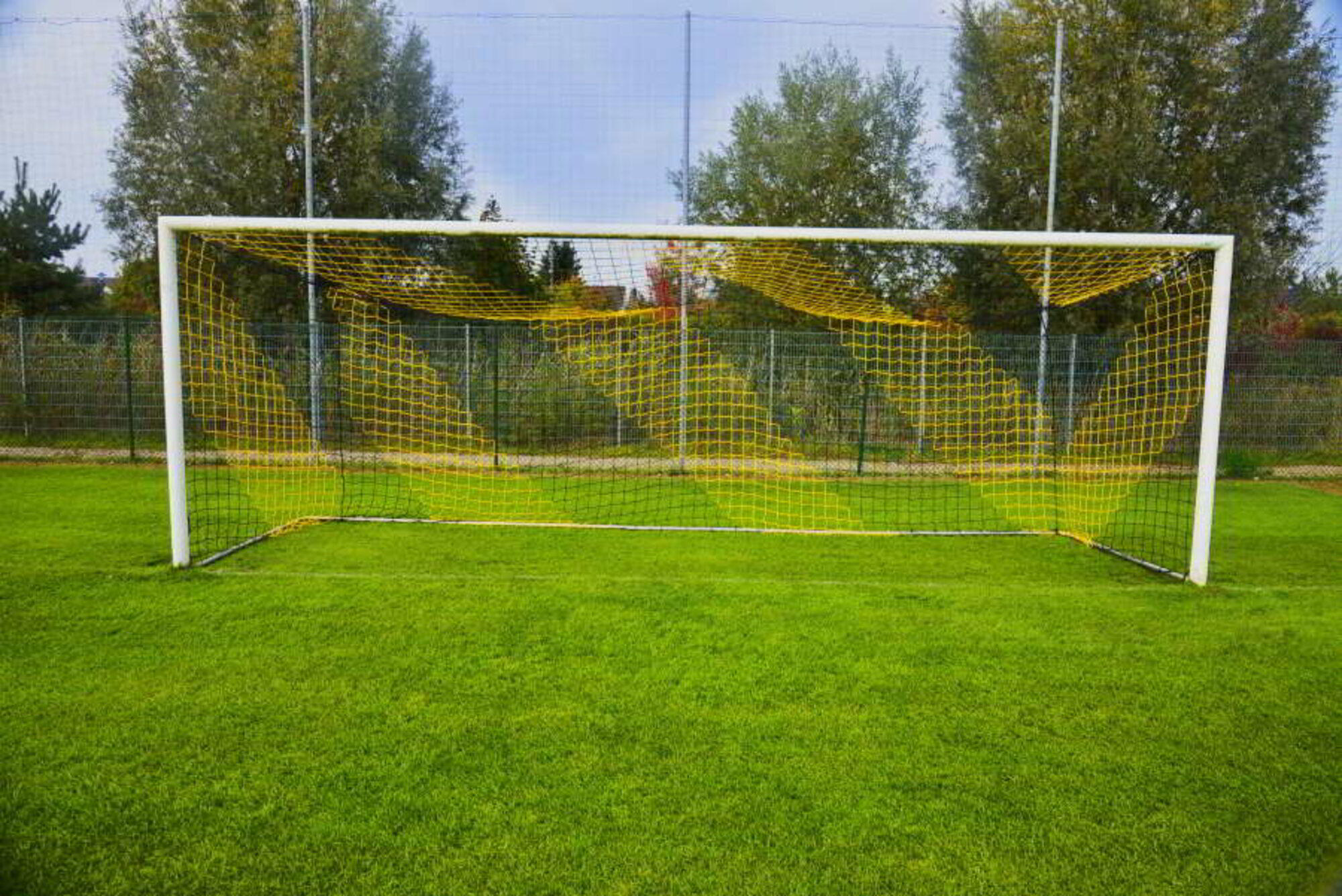 Rete da calcio a 11 4mm - Gialla e nera - Per porta 7,32 x 2,44 x 2 x 2 m 6/7