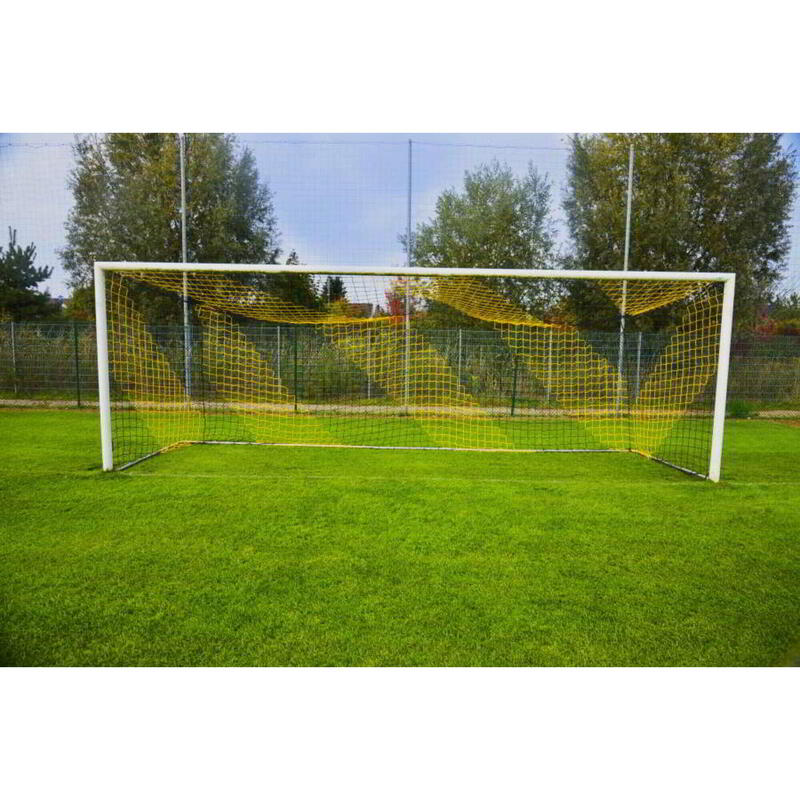 11-a-side Fußballnetz 3mm - Gelb und Schwarz - Für Tor 7,32 x 2,44 x 2 x 2 m