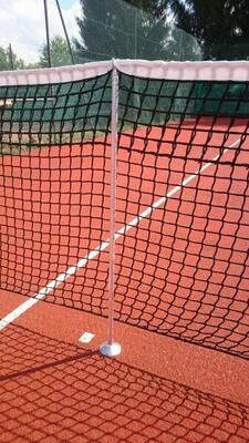 Tennis-Einzelpfahl (grau)