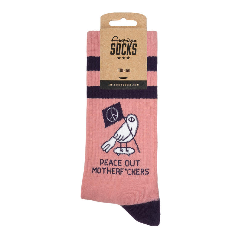 Calcetines divertidos para deporte American Socks Peace out - Mid High