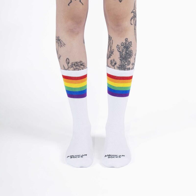 Calcetines divertidos para deporte American Socks Rainbow Pride - Mid High