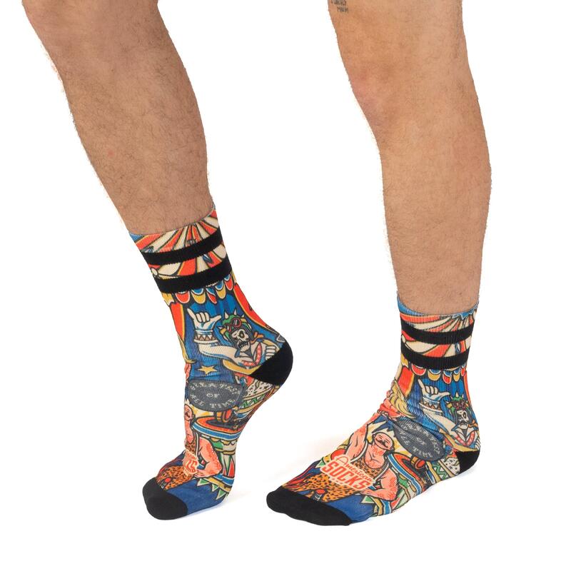 Calcetines divertidos para deporte American Socks Circus - Mid High