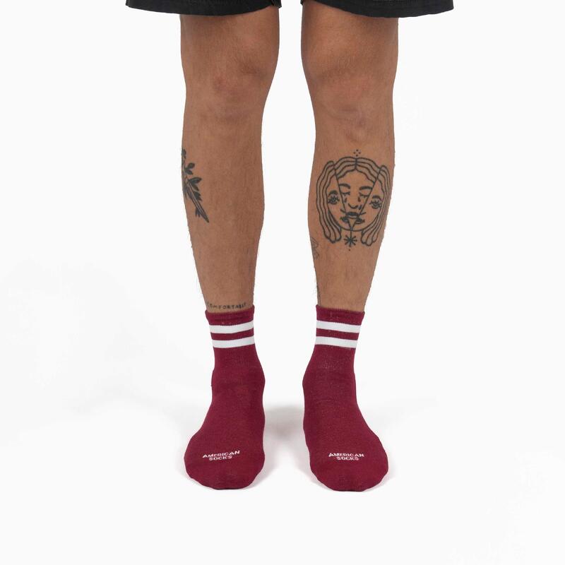 Calcetines divertidos para deporte American Socks Crimson - Ankle High