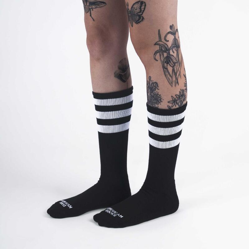 Calcetines divertidos para deporte American Socks Back in Black II - Mid High