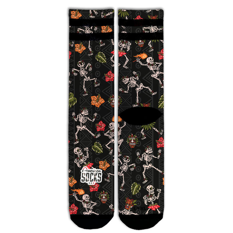 Calcetines divertidos para deporte American Socks Dancing Skeletons - Mid High