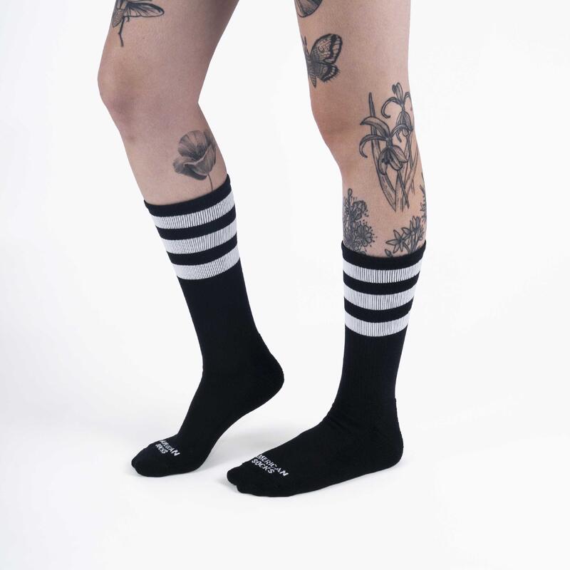 Calcetines divertidos para deporte American Socks Back in Black II - Mid High