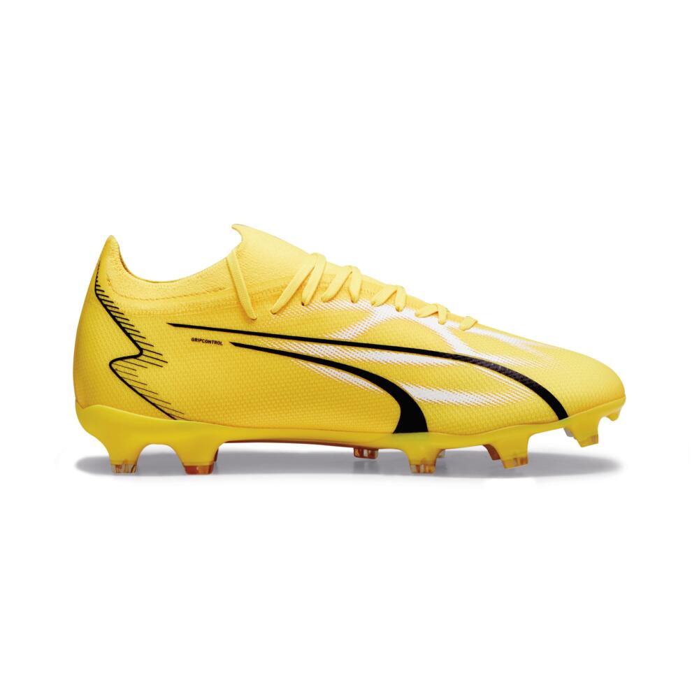 Puma - Crampons Puma Ultra Match Fg/ag - Chaussures De Football - Blanc|jaune|noir - 40 - Decathlon