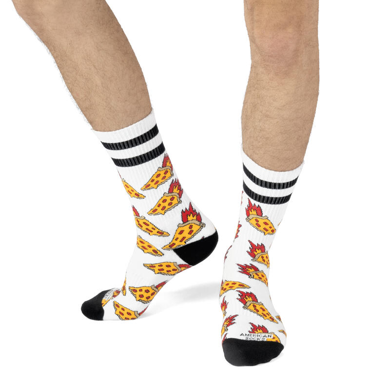 Calcetines divertidos para deporte American Socks Pizza Inferno - Mid High