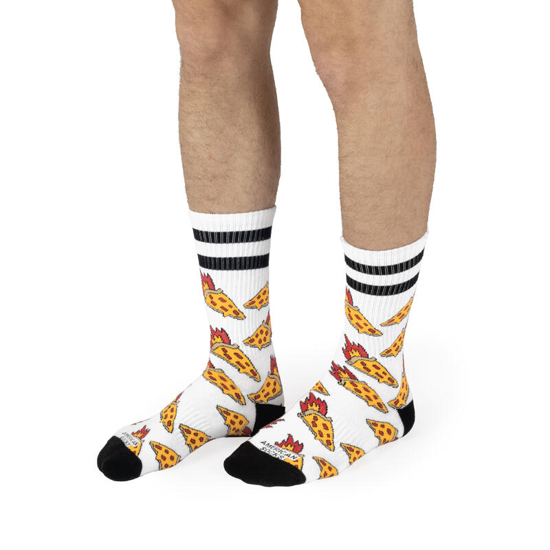 Calcetines divertidos para deporte American Socks Pizza Inferno - Mid High