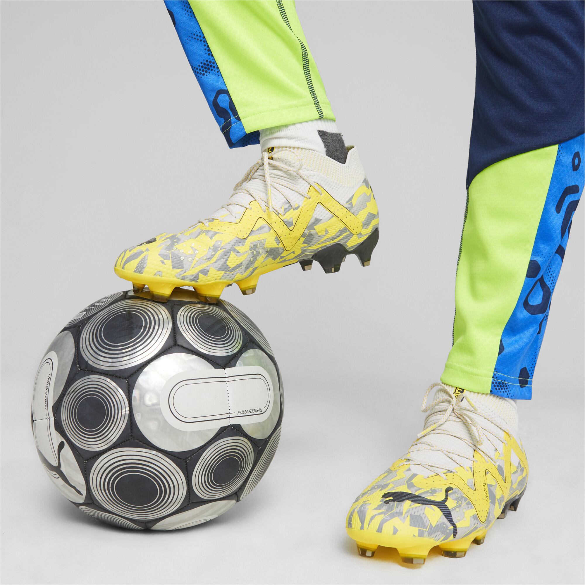 Puma Future Ultimate FG/AG Mens Yellow/Grey Football Boots 2/7