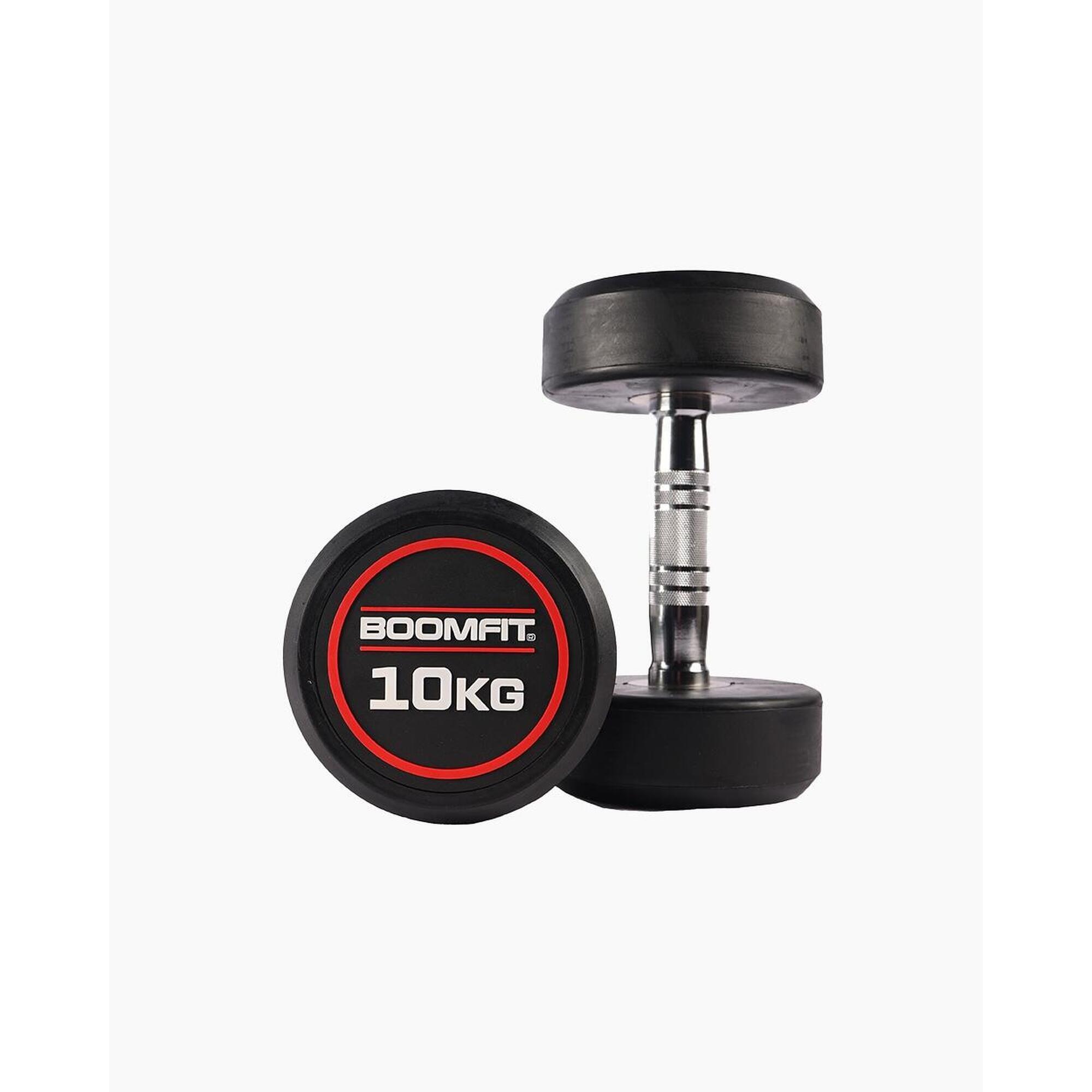 Boomfit - Haltères Ronds De Musculation 10kg (paire) - Boomfit - Haltère - Noir - Taille Unique - Decathlon
