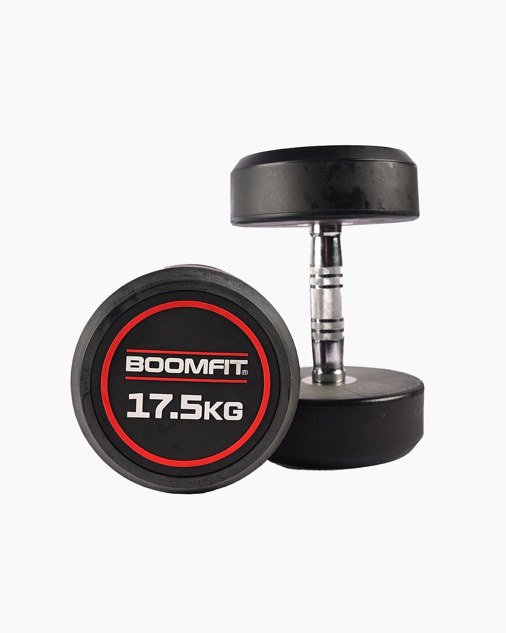 Halteres redondos de musculação 17,5kg (par) - boomfit