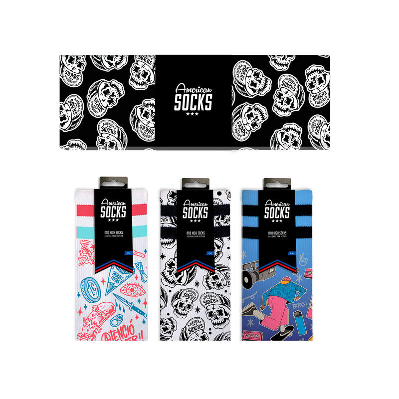 Calcetines divertidos para deporte American Socks Skater - Giftbox