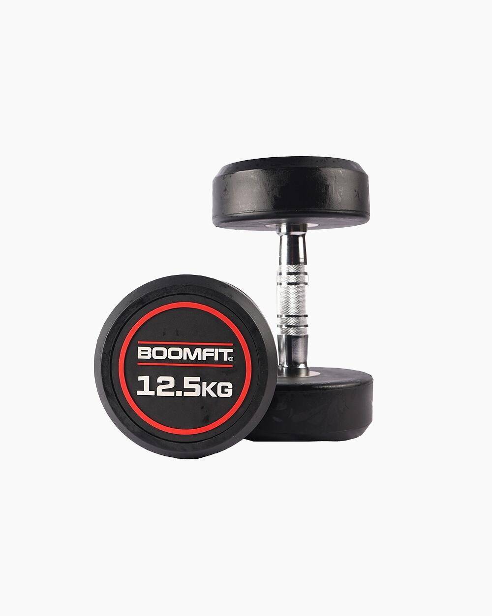Halteres redondos de musculação 12,5kg (par) - boomfit