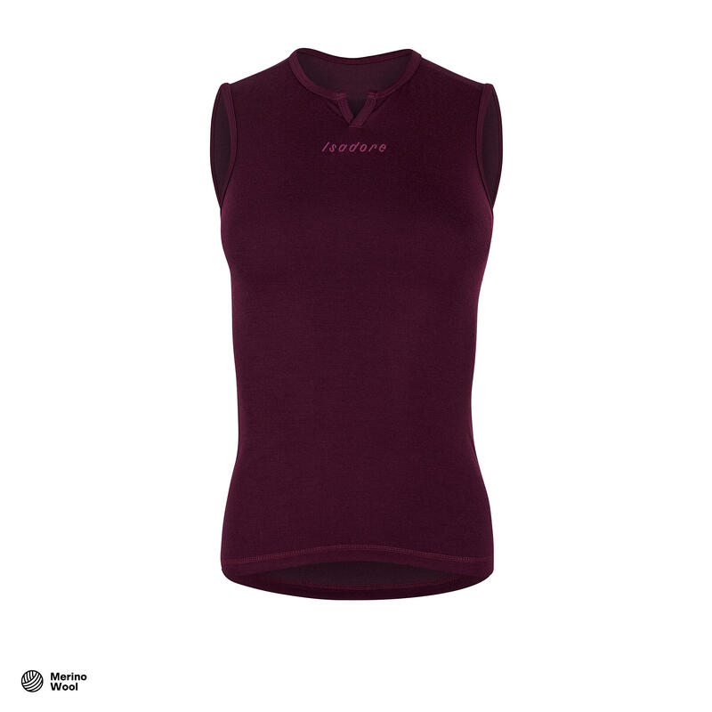 Dames wieler Mouwloze baselayer Merino Vijg