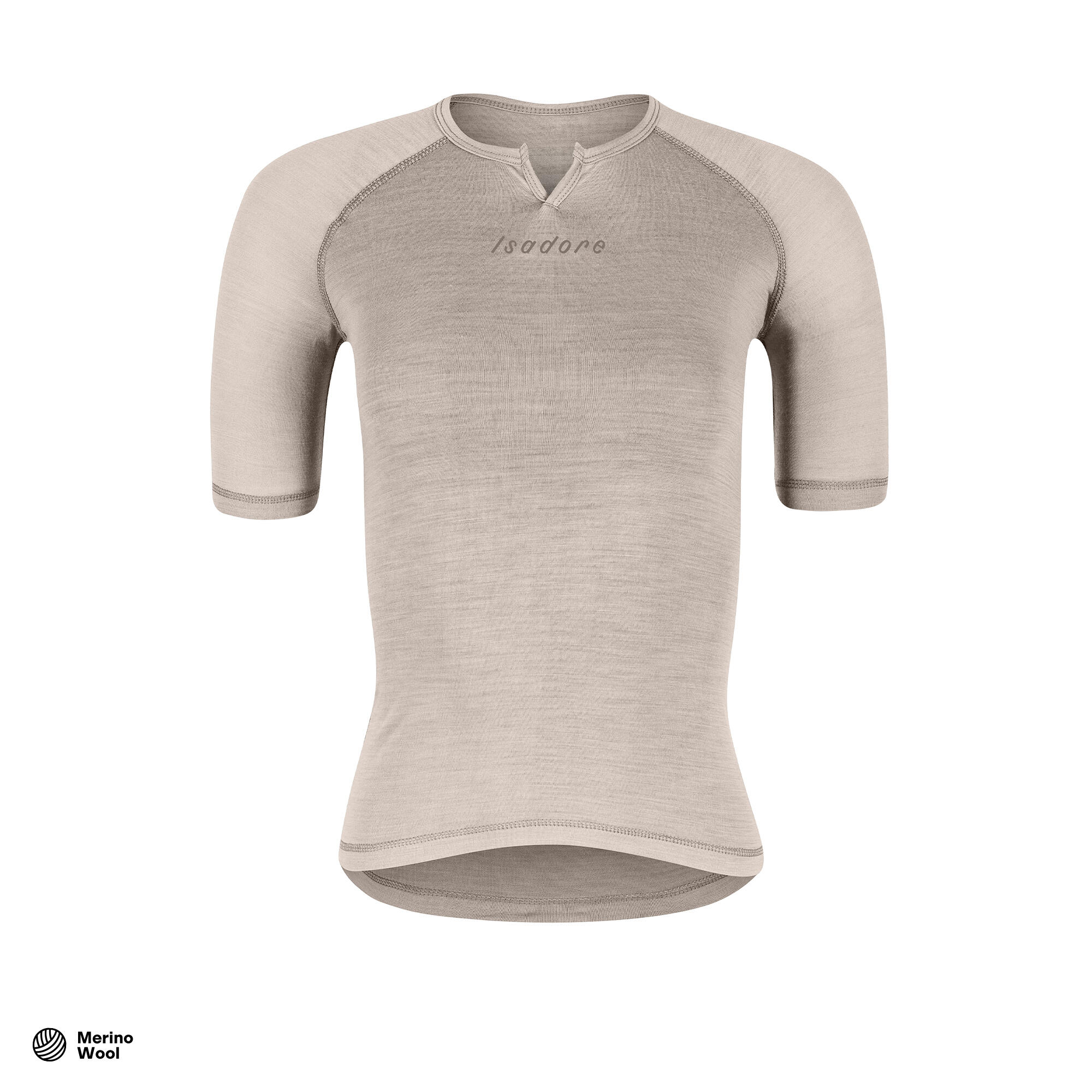 ISADORE Damen Rad Kurzarm Unterhemd Merino Schnur