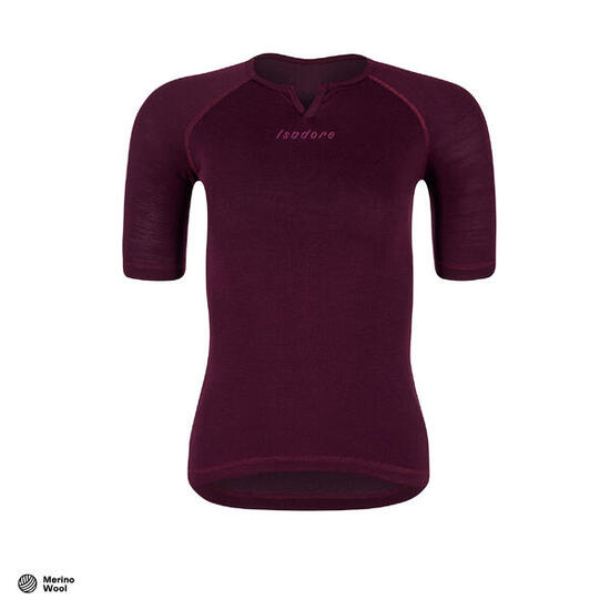 Maglia intima a maniche corte da ciclismo da donna Merino Fico