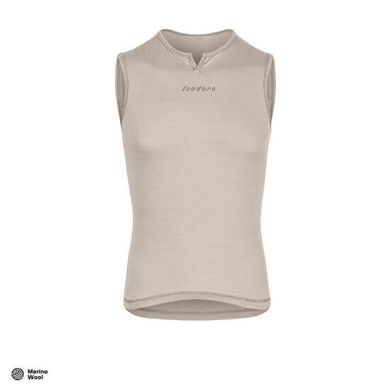 Maglia intima senza maniche da ciclismo da uomo Merino Corda