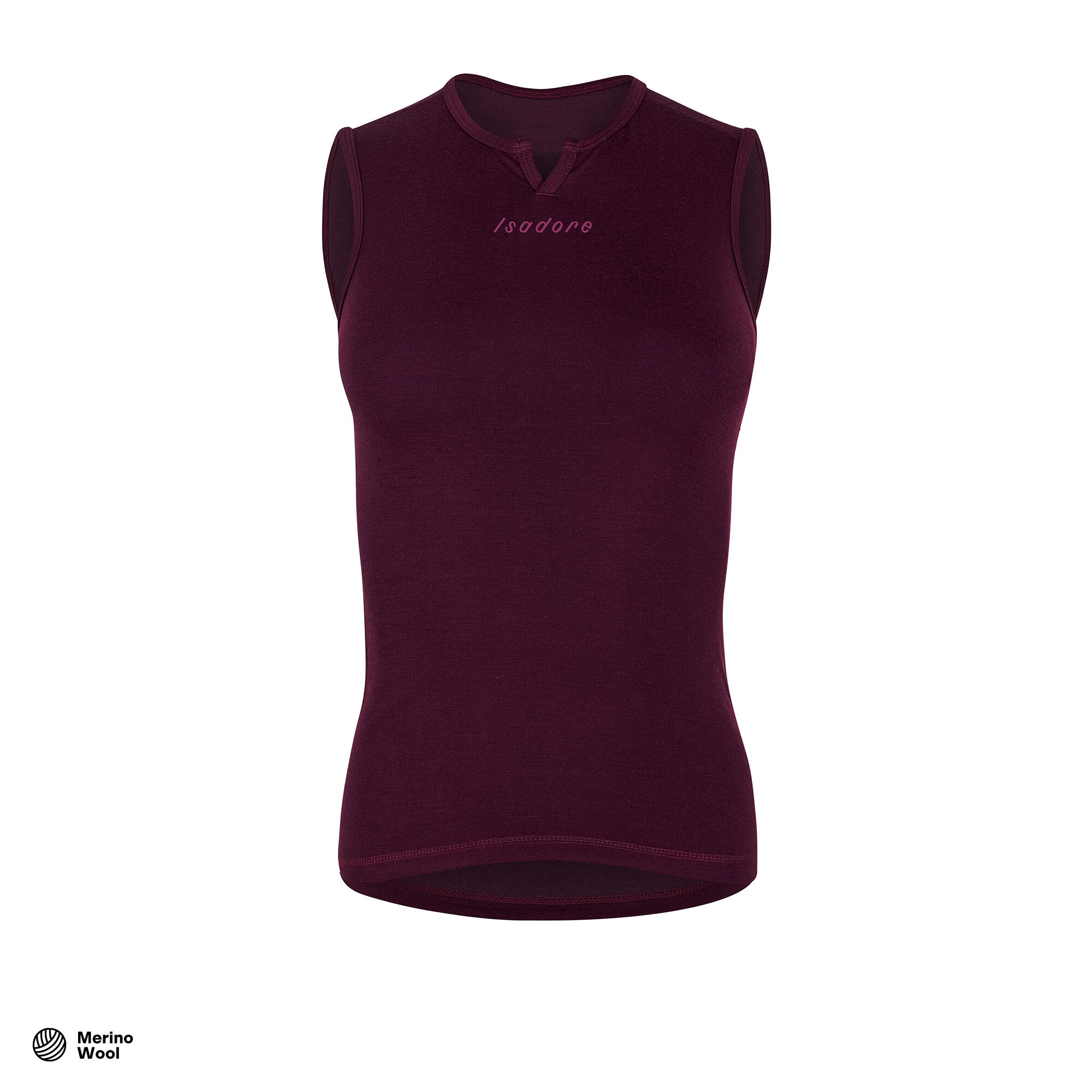 ISADORE Dames wieler Mouwloze baselayer Merino Vijg