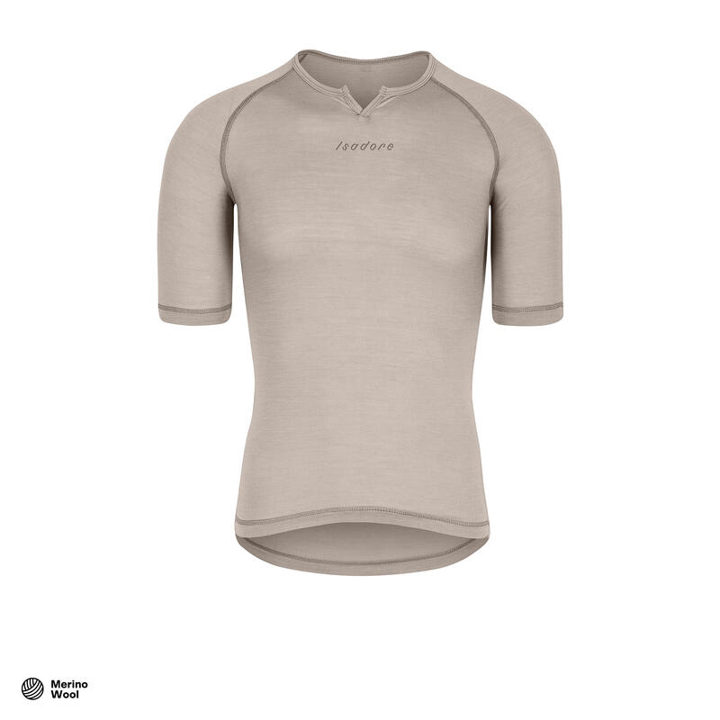 Heren wieler Shirt met korte mouwen als baselayer Merino Koord