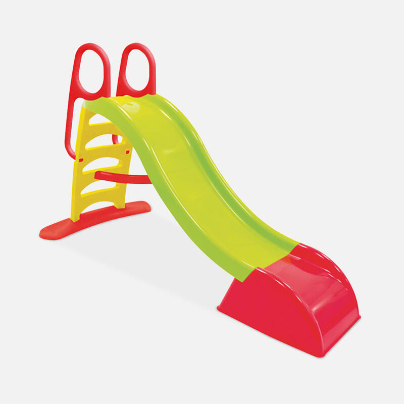 Grand toboggan avec connexion eau vert, jaune et rouge 180cm  | sweeek