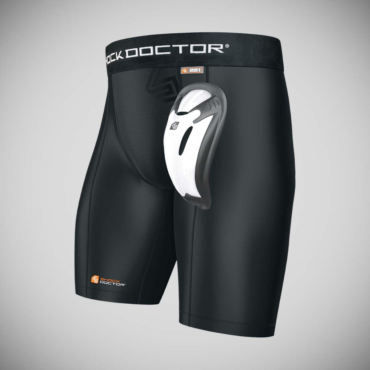 SHOCK DOCTOR Shock Doctor Core Compression Short met Bioflex Kruisbescherming Zwart  (Junior)