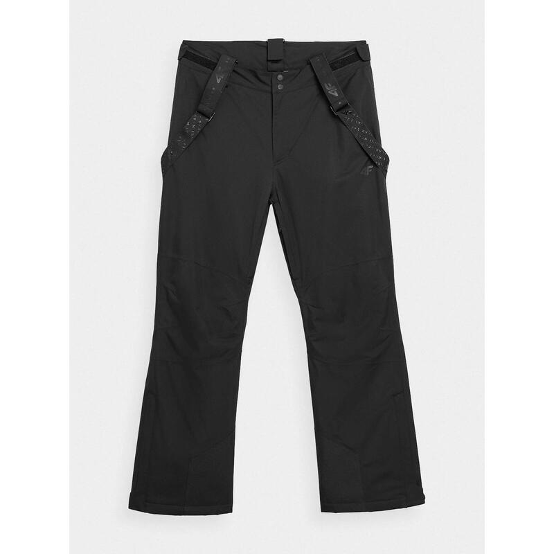 PANTALONI DE SCHI CU BRETELE MEMBRANA 8 000 PENTRU BĂRBAȚI, Negru, S