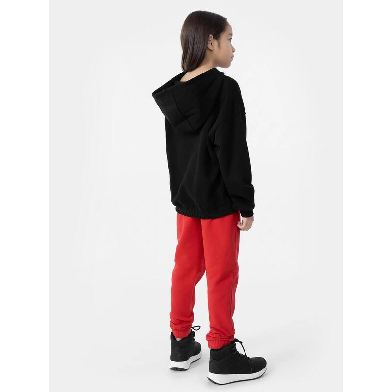 Pantaloni jogger fete JSPDD002, roșu, 134