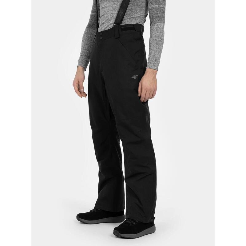 PANTALONI DE SCHI CU BRETELE MEMBRANA 8 000 PENTRU BĂRBAȚI, Negru, S