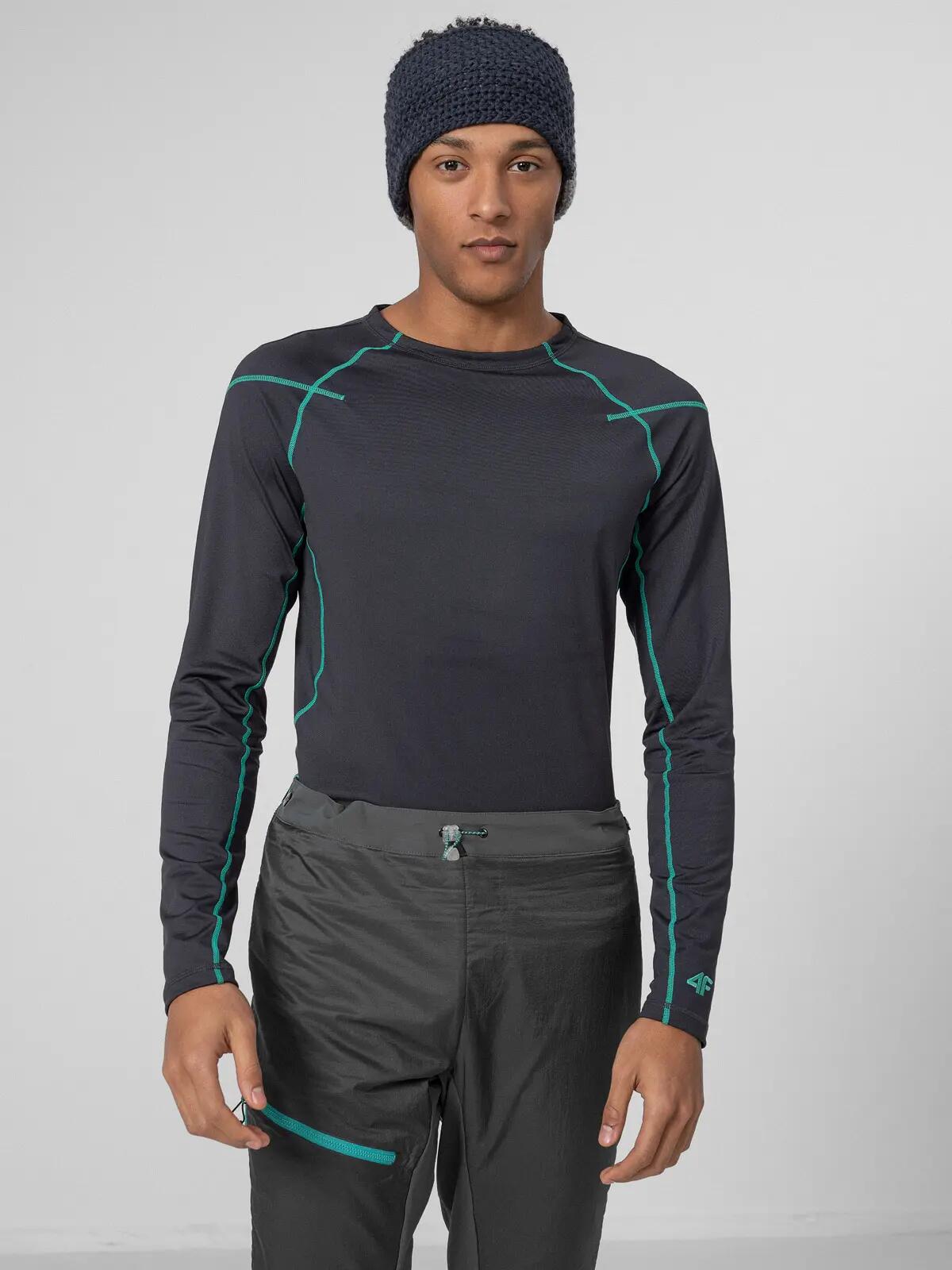 Lenjerie de corp tricou barbati Fleece 4F BIMP060G, Antracit, M 4/6