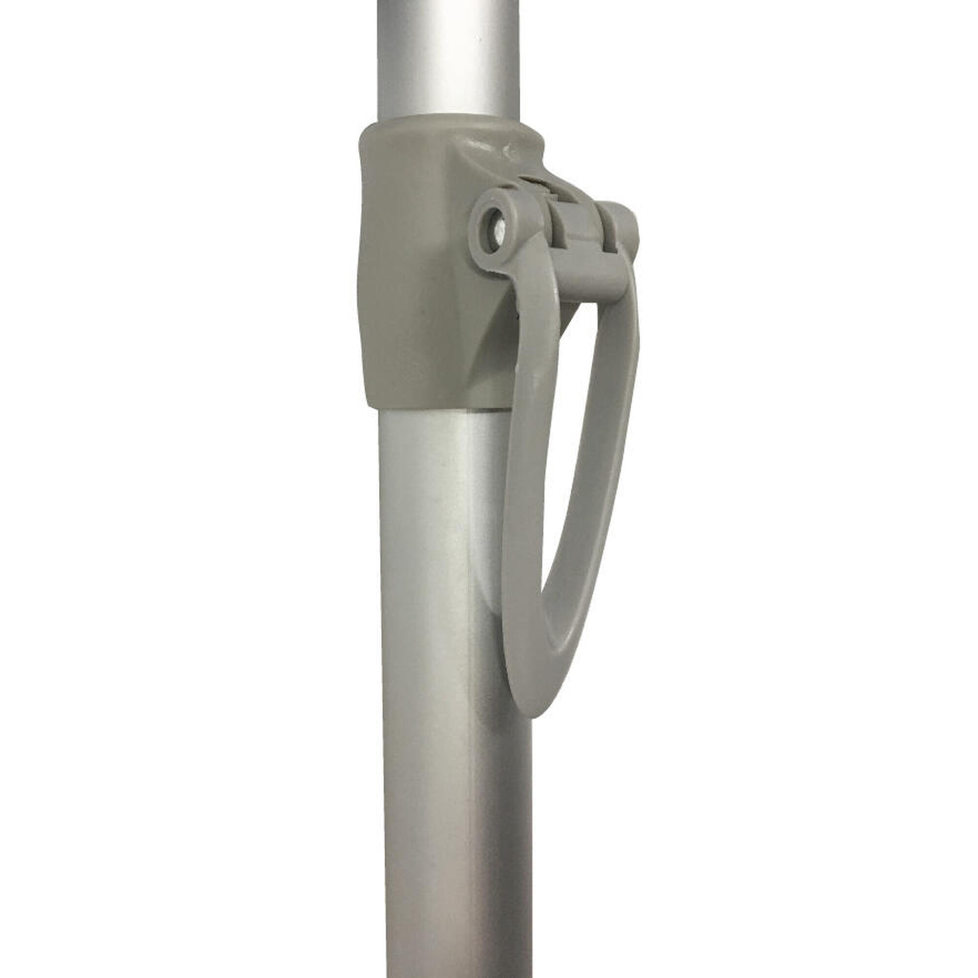 Umbrelă plajă Maui & Sons 190 cm, UPF 50+, Gri/Negru