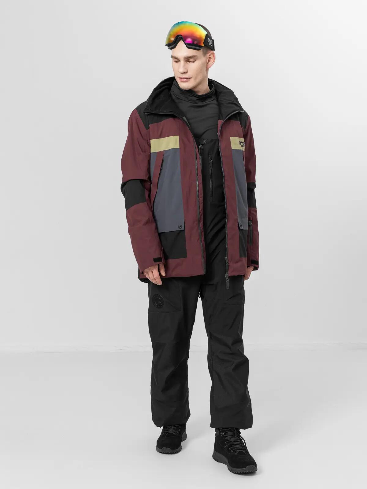 GEACA DE SNOWBOARD MEMBRANA 15 000 PENTRU BĂRBAȚI, Visiniu, S 6/6