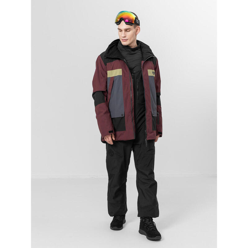 GEACA DE SNOWBOARD MEMBRANA 15 000 PENTRU BĂRBAȚI, Visiniu, 3XL