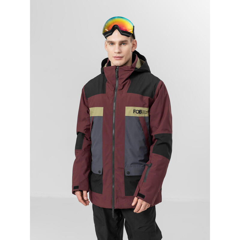 GEACA DE SNOWBOARD MEMBRANA 15 000 PENTRU BĂRBAȚI, Visiniu, XL