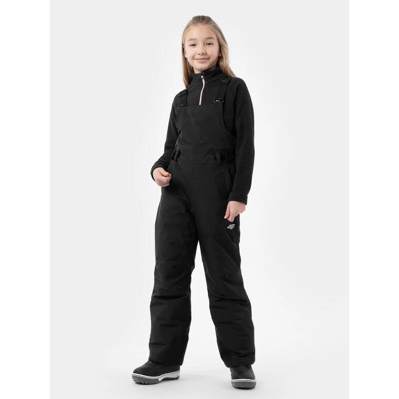 Pantaloni Schi pentru fete  4F JSPDN002, membrana 10000, Negru, 134