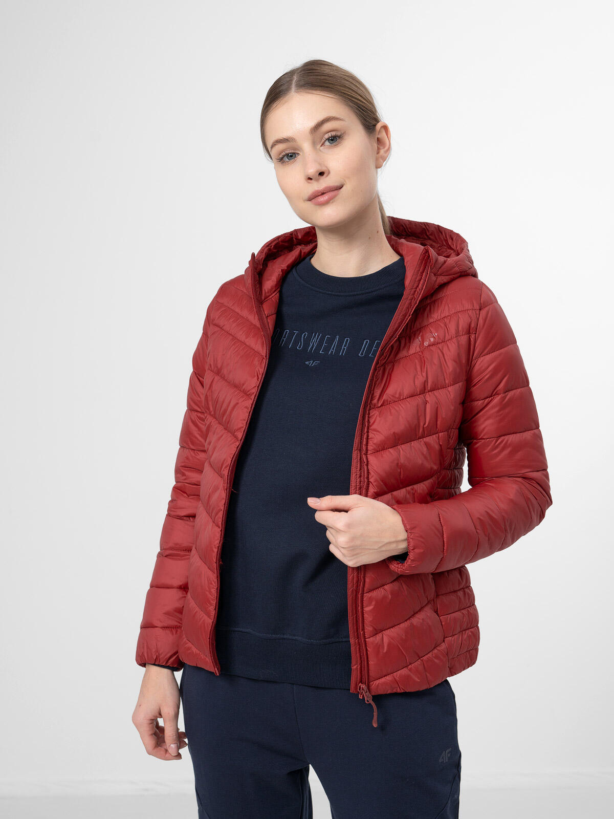 Geaca pentru dama 4F  KUDP003, Rosu, XS