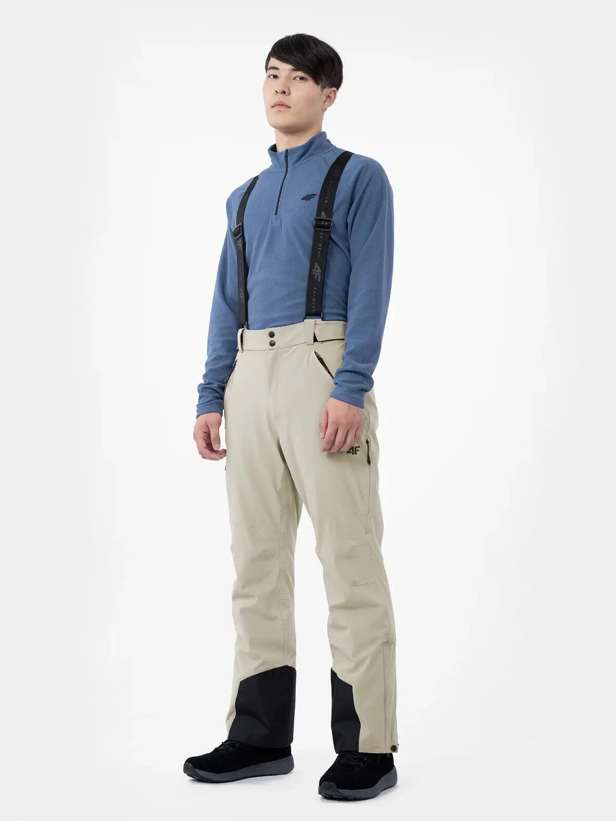 PANTALONI DE SCHI CU BRETELE MEMBRANA 10 000 PENTRU BĂRBAȚI, Gri, 3XL 6/6